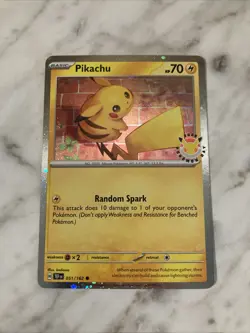Pikachu Pokemon Day 2026 Promo Card 051/162 Near Mint Condition - Image 2