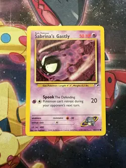 Sabrina's Gastly 93/132 Gym Heroes 2000 Vintage WOTC Pokemon Card LP - Image 1