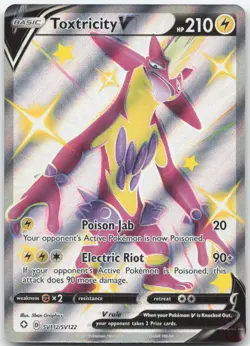 Toxtricity V SV112/SV122 V Rare Shining Fates Shiny Vault Pokemon Near Mint - Image 1