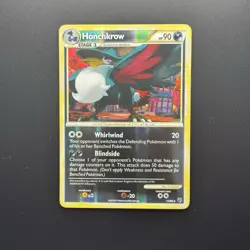 Pokemon TCG Honchkrow 15/90 Undaunted (UD) Reverse Holo Rare HGSS 2010 NM - Image 1