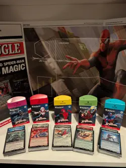 Spider-Man Magic the Gathering Welcome Deck - 2 Complete Sets, Newspaper Playmat - Image 2