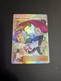2019 POKEMON SUN & MOON HIDDEN FATES #68 FULL ART/JESSIE & JAMES Holo Rare - Image 1