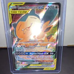 Pokemon Eevee & Snorlax GX Full Art TAG TEAM Promo SM169 Basic Holo 270HP ENG - Image 2