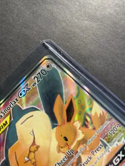 Pokemon Eevee & Snorlax GX Full Art TAG TEAM Promo SM169 Basic Holo 270HP ENG - Image 5
