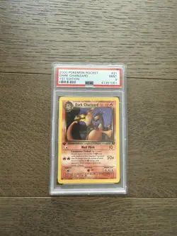 1st Edition Dark Charizard PSA 9 Non Holo Pokemon TCG Rocket - Image 1
