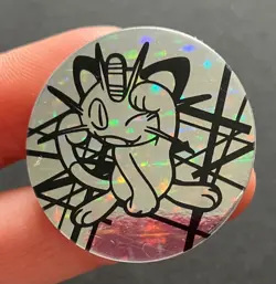 Meowth Pokemon Coin Wizards 2000 Silver Original WOTC Of The Coast RARE - Image 3