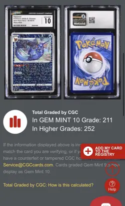 Pokemon Vaporeon #0205/14 Chinese Gem Pack 2 Stars Holo. CGC Grade Gem Mint 10 - Image 4
