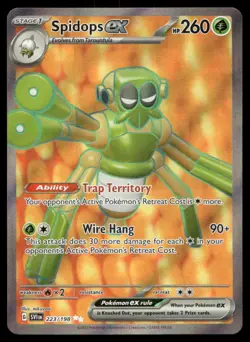 Spidops ex 223/198 Ultra Rare Scarlet & Violet Pokemon Near Mint - Image 1