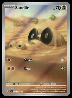 Sandile 216/198 Illustration Rare Scarlet & Violet Pokemon Near Mint - Image 1