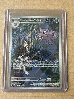 Pokemon TCG - Team Rocket's Weezing 199/182 Illustration Rare Destined Rivals NM - Image 1