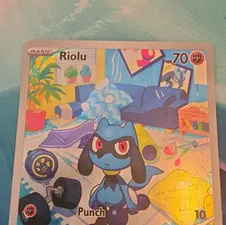 The Pokemon Company Riolu 215/198 Illustration Rare Full Art Holo SV01 ENG - Image 4