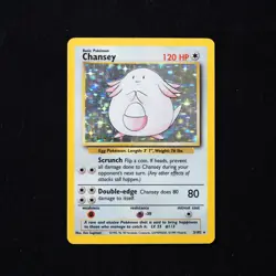 Chansey 3/102 HP Base Set Unlimited Holo Rare Vintage Pokemon TCG 1999 - Image 1