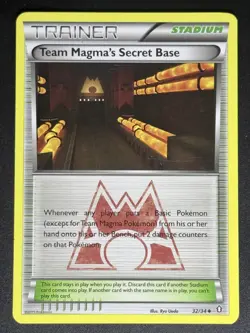 Team Magma's Secret Base 32/34 Double Crisis Pokemon Card TCG - Image 1