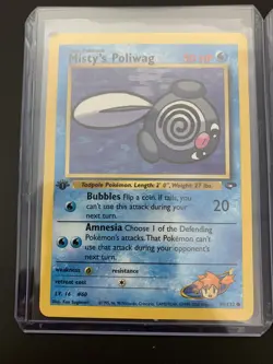 Misty's Poliwag 89/132 1st Edition NM Gym Challenge Non-Holo Pokemon Card - Image 2