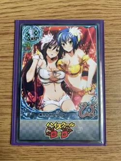 High School dxd ACG Akeno Himejima & Xenovia Sexy Party Time Waifu NM Card - Image 2