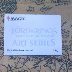 The Dead Marshes Art Card Gold Stamp Signature - Image 2