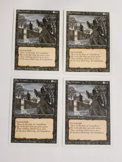 MTG Playset 4x Bog Wraith (Revised/Black/U) - BGM - Image 1