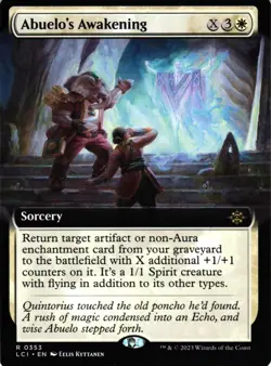 MTG TCG - Abuelo's Awakening Extended Art 353 The Lost Caverns of Ixalan - NM - Image 1