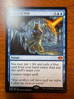 Force of Will Dominaria Remastered Rare NM #50/261 MTG Magic: The Gathering - Image 1