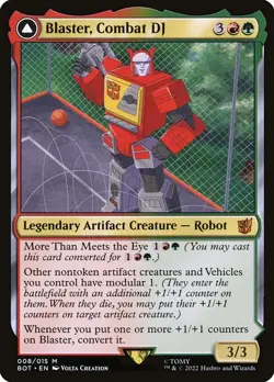 Blaster, Combat DJ Foil Transformers 8 NM MTG - Image 1