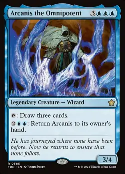 x1 Arcanis the Omnipotent R MTG Foundations M/NM, English - Image 1