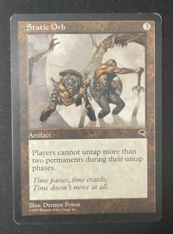 Static Orb 1997 Tempest Rare Lightly Played Vintage MTG Magic The Gathering - Image 1