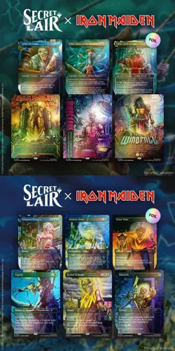 PSL MTG Secret Lair x Iron Maiden Eddie Unchained Album Art Foil Edition 2 set - Image 1