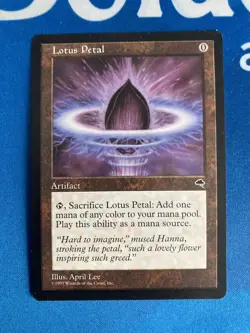 1x MTG Lotus Petal Tempest Heavily Played Magic the Gathering - Image 1