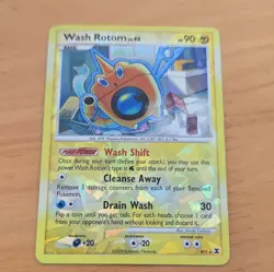 Wash Rotom RT5/111 Rising Rivals Pokemon English Cracked Ice Holo 2009 - Image 3