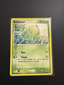 Pokemon TCG Bulbasaur 55/112 NM - M Condition Vintage 2004 Classic Starter Card - Image 1