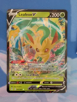 Leafeon V 007/203 - Ultra Rare SWSH07: Evolving Skies - Pokemon TCG Card NM - Image 1