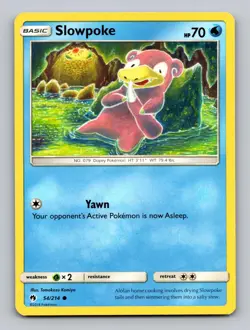 Slowpoke 54/214 Common Lost Thunder Pokemon Near Mint Tomokazu Komiya - Image 1