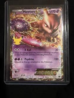 Pokemon TCG Mewtwo EX 54/99 Celebrations Classic Collection Holo - Image 1