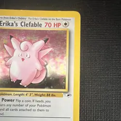 Pokemon TCG Erika's Clefable 3/132 Gym Heroes Holo Rare 70 HP 2000 English - Image 2