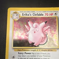 Pokemon TCG Erika's Clefable 3/132 Gym Heroes Holo Rare 70 HP 2000 English - Image 3