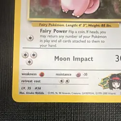 Pokemon TCG Erika's Clefable 3/132 Gym Heroes Holo Rare 70 HP 2000 English - Image 4