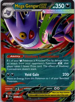 Mega Gengar ex 056/094 Double Rare Phantasmal Flames Pokemon Near Mint - Image 1