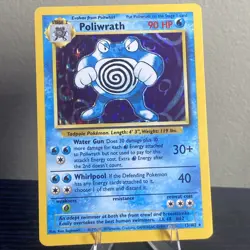 Poliwrath 13/102 Holo Rare Unlimited WOTC Pokemon Base Set - Image 1