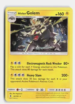 Alolan Golem (Cosmos Holo) 042/145 Blister Exclusives Holo Promo Pokemon LP - Image 1