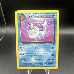 2000 Pokemon Team Rocket Dark Vaporeon #45/82 - Image 1