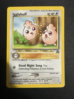 Igglybuff Black Star Promo 36 Vintage Neo Pokemon Card 1995-2001 - Image 1