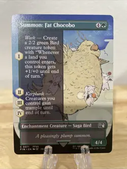 MTG Summon: Fat Chocobo Borderless Regular #0371 Final Fantasy Common NM/M - Image 1
