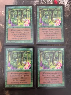 *** BETA Wild Growth x4 *** NM Clean! - Vintage MtG Magic - Image 1