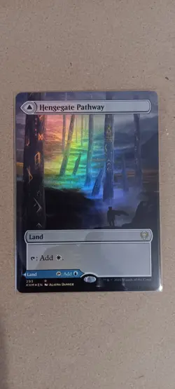 Hengegate Pathway (Borderless) #293 MTG: Kaldheim, English Foil NM - Image 1