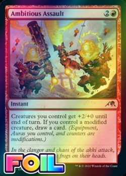x1 Ambitious Assault NEO MTG 133/302 FOIL COMMON M/NM 1x - Image 1