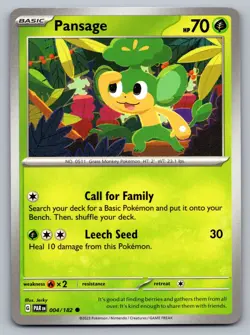 Pokemon TCG SV04: Paradox Rift Pansage 004/182 - Image 1