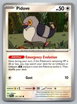 Pokemon TCG SV05: Temporal Forces Pidove 133/162 - Image 1