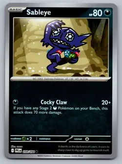 Pokemon TCG ME02: Phantasmal Flames Sableye 059/094 Reverse Holo - Image 1