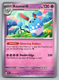Pokemon TCG SV08: Surging Sparks Azumarill 074/191 - Image 1