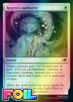 x1 Regent's Authority NEO MTG 32/302 FOIL COMMON M/NM 1x - Image 1